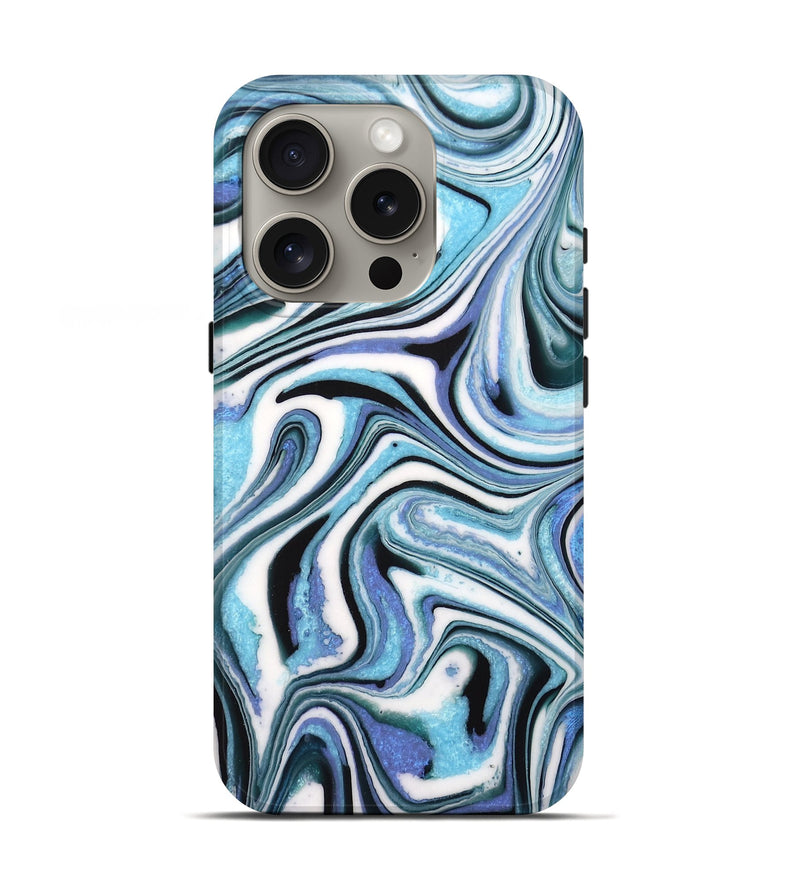 iPhone 16 Pro ResinArt Live Edge Phone Case - Jerzy (Blue, 733868)