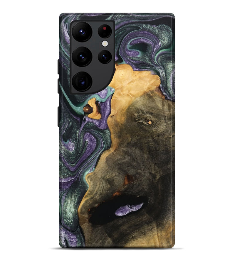 Galaxy S22 Ultra Wood Live Edge Phone Case - Nilda (Purple, 733885)