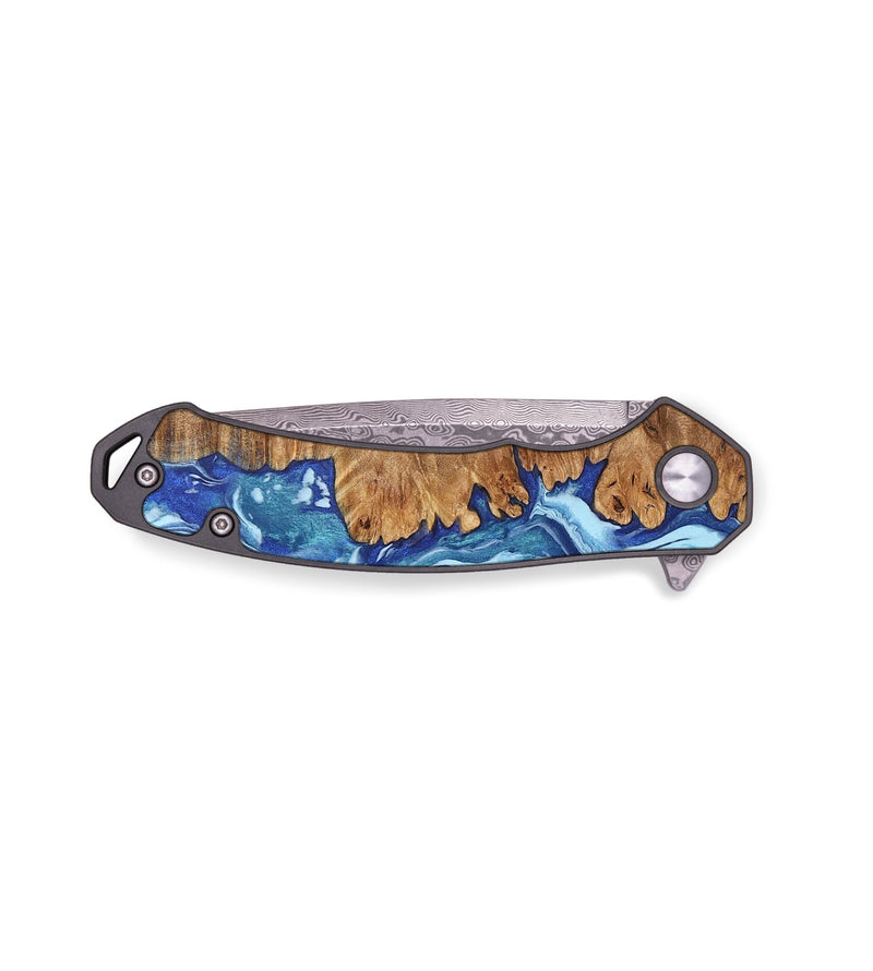 EDC Wood Pocket Knife - Reci (Blue, 734027)