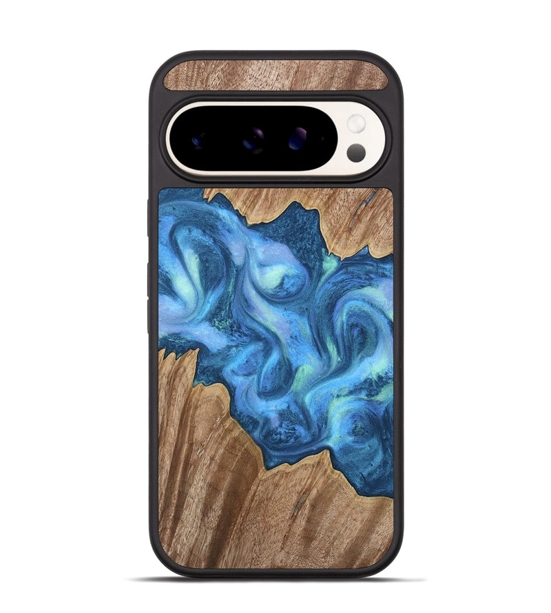 Pixel 9 Wood Phone Case - Charity (Blue, 734037)