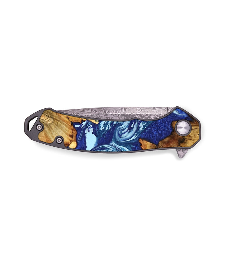 EDC Wood Pocket Knife - Debbra (Blue, 734122)