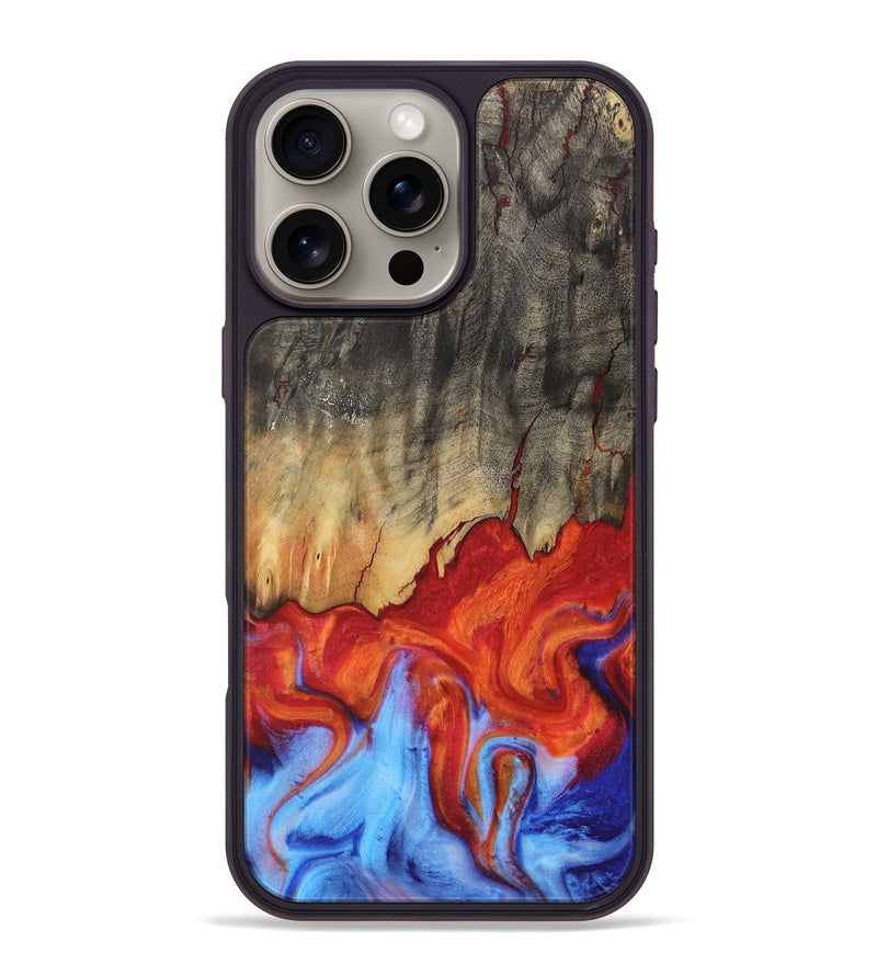 iPhone 16 Pro Max Wood Phone Case - Mario (Fire & Ice, 734279)