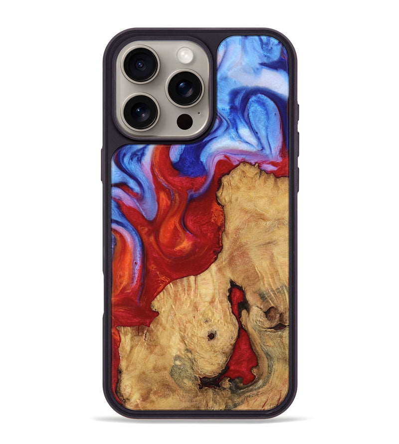 iPhone 16 Pro Max Wood Phone Case - Halbert (Fire & Ice, 734293)