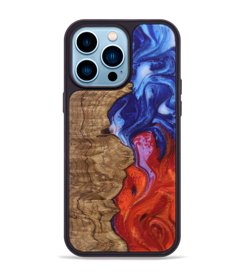 iPhone 14 Pro Max Wood Phone Case - Phillis (Fire & Ice, 734304)