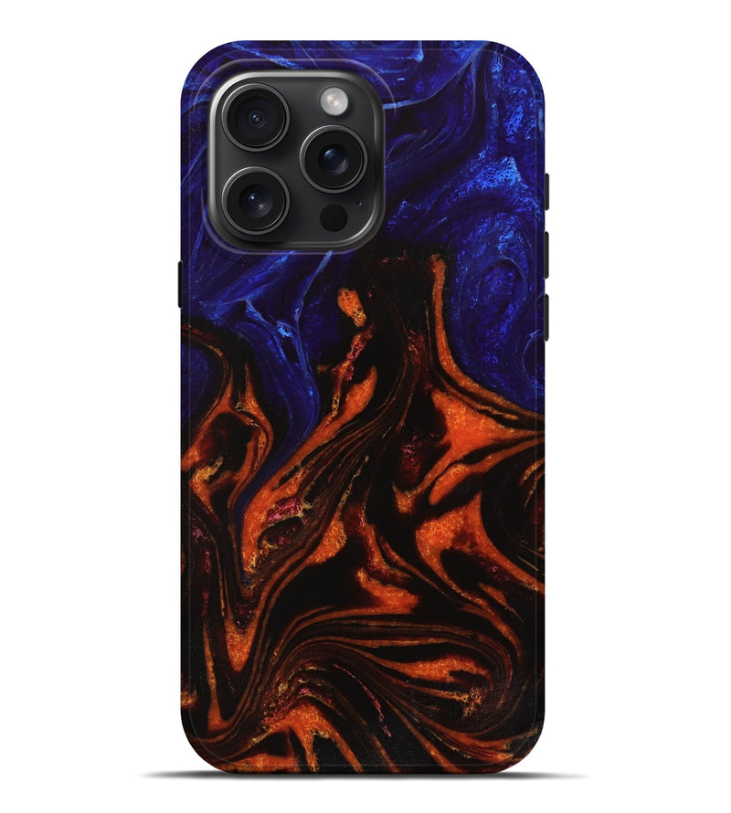 iPhone 16 Pro Max ResinArt Live Edge Phone Case - Bulah (Fire & Ice, 734351)