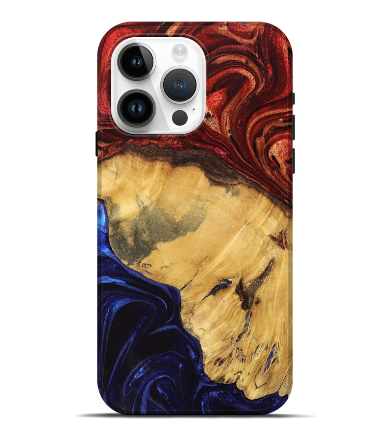 iPhone 15 Pro Max Wood Live Edge Phone Case - Larkin (Fire & Ice, 734356)