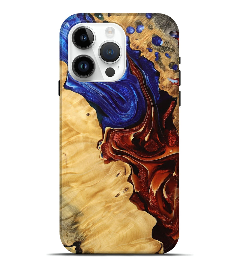 iPhone 15 Pro Max Wood Live Edge Phone Case - Marena (Fire & Ice, 734617)