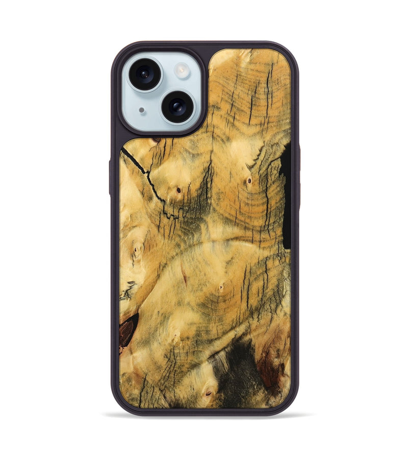 iPhone 15 Wood Phone Case - Tabitha (Wood Burl, 734698)
