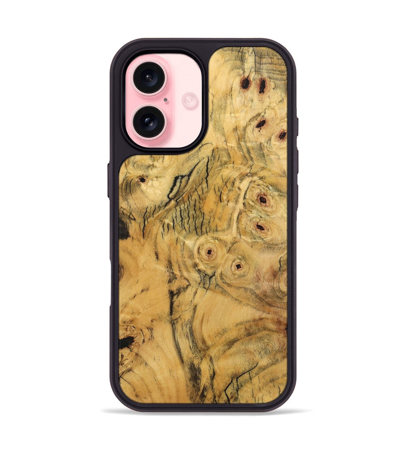 iPhone 16 Wood Phone Case - Elvia (Wood Burl, 734712)