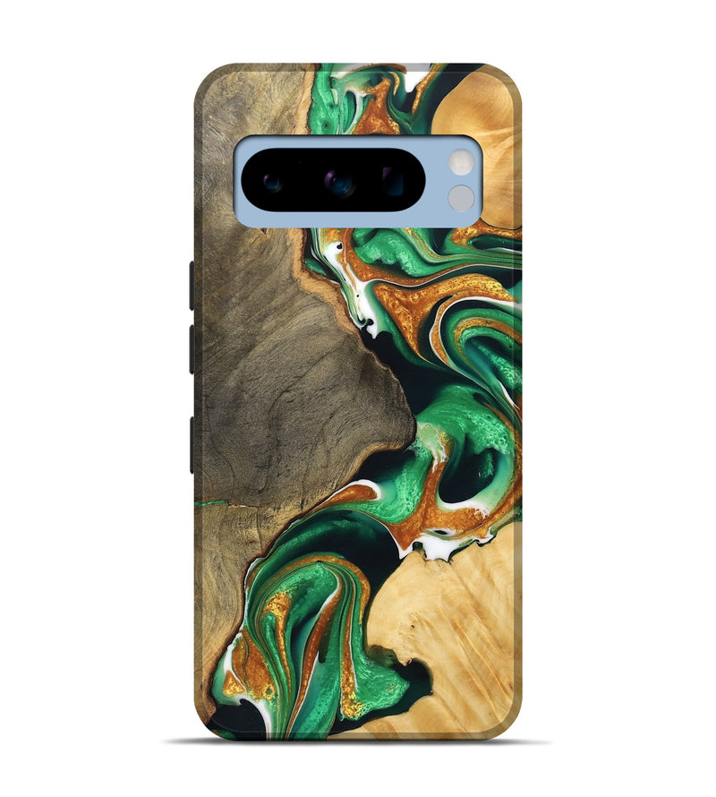 Pixel 8 Pro Wood Live Edge Phone Case - Fabien (Green, 734812)