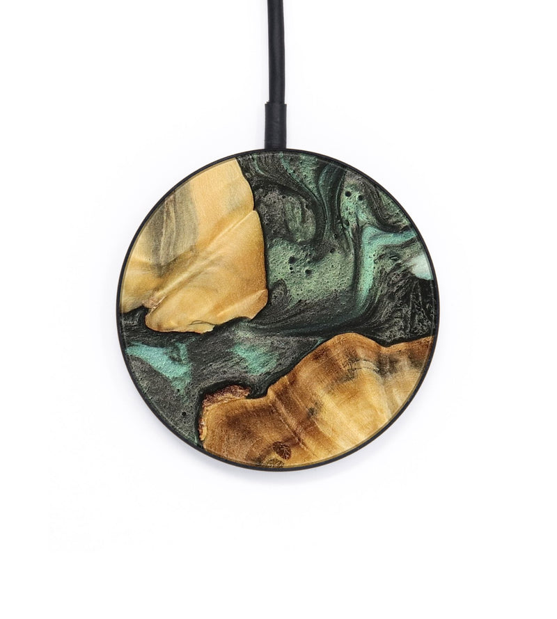 Circle Wood Wireless Charger - Hyung (Green, 734828)