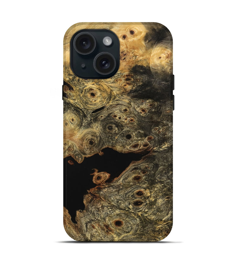 iPhone 15 Wood Live Edge Phone Case - Lory (Wood Burl, 734850)