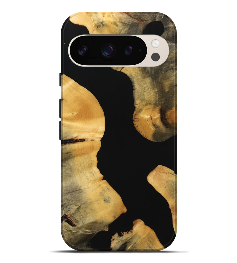 Pixel 9 Pro XL Wood Live Edge Phone Case - Waylon (Pure Black, 734886)