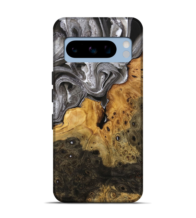 Pixel 8 Pro Wood Live Edge Phone Case - Dewey (Black & White, 734906)