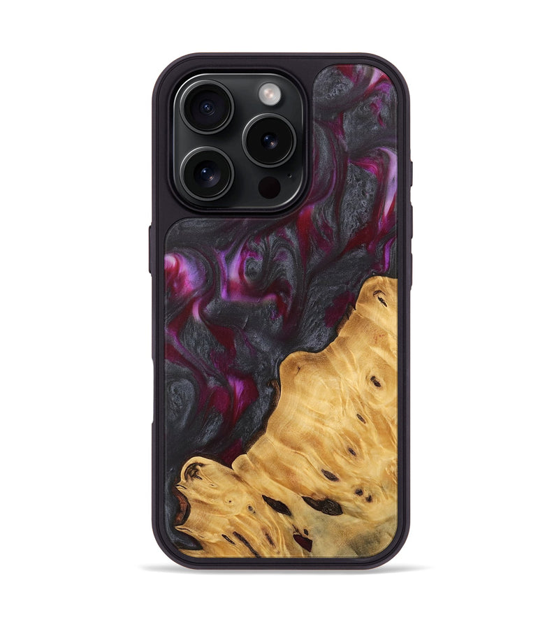 iPhone 16 Pro Wood Phone Case - Cash (Purple, 734923)