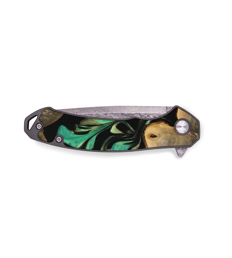 EDC Wood Pocket Knife - Taro (Green, 735033)