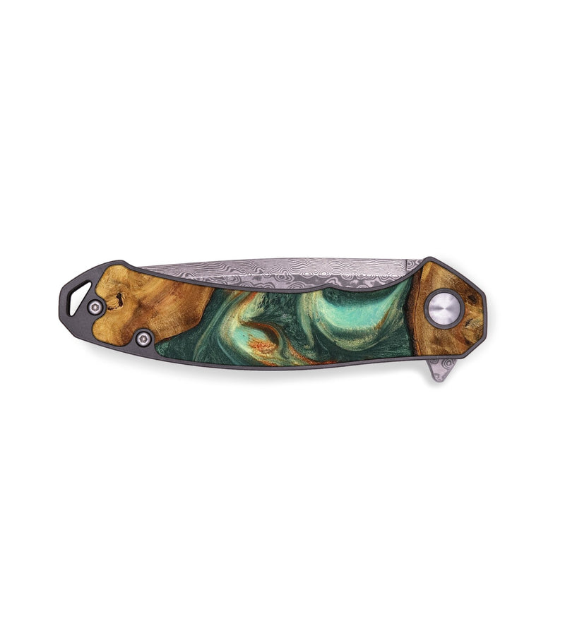 EDC Wood Pocket Knife - Elvera (Green, 735092)