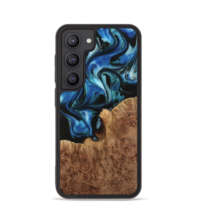 Galaxy S23 Wood Phone Case - Julie (Blue, 735143)