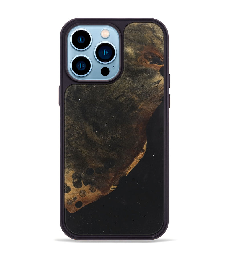 iPhone 14 Pro Max Wood Phone Case - Launa (Pure Black, 735234)