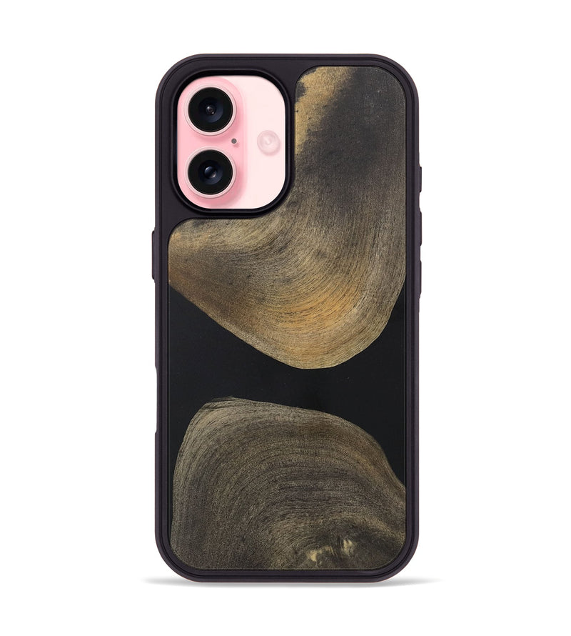 iPhone 16 Wood Phone Case - Durali (Pure Black, 735256)