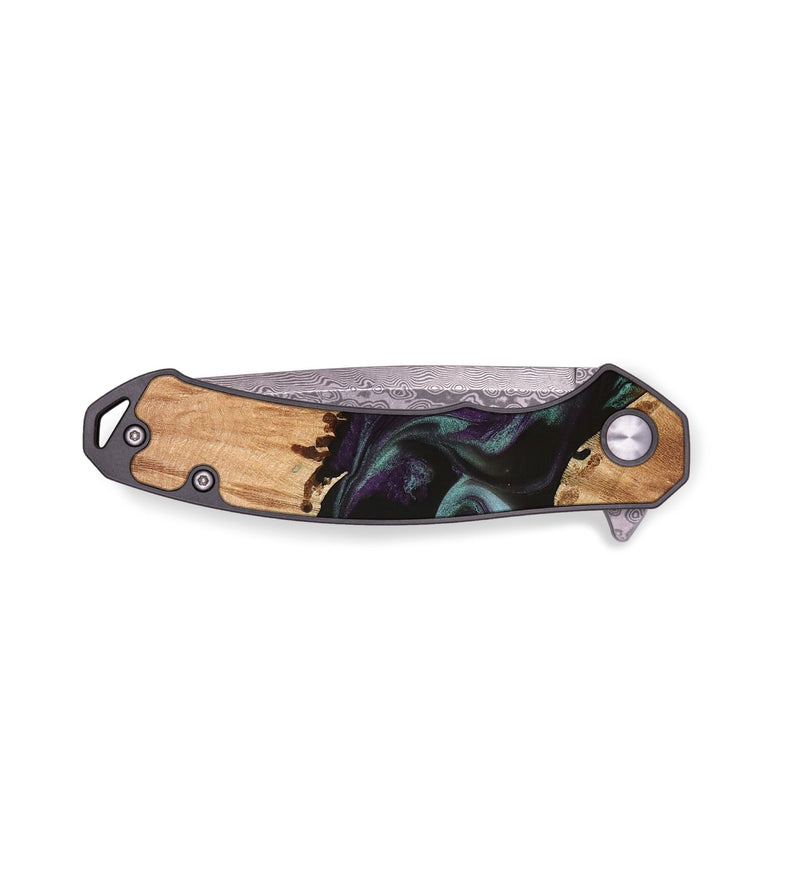 EDC Wood Pocket Knife - Joke (Purple, 735513)