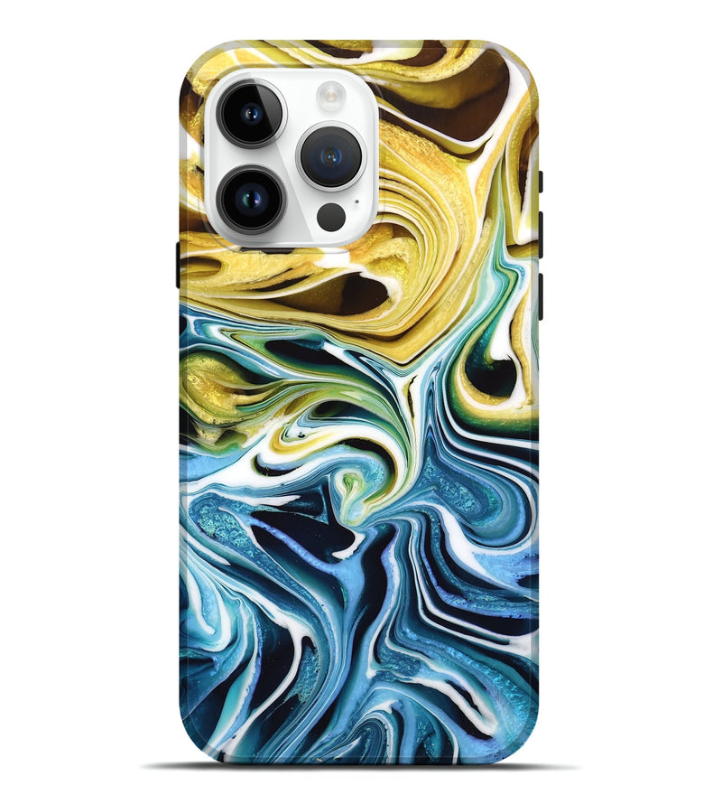 iPhone 15 Pro Max ResinArt Live Edge Phone Case - Cheuk (Blue, 735558)