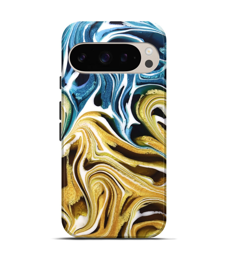 Pixel 9 ResinArt Live Edge Phone Case - Ramiro (Blue, 735563)