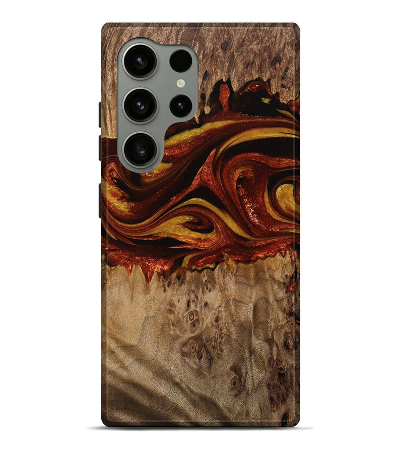 Galaxy S24 Ultra Wood Live Edge Phone Case - Alkarim (Red, 735609)