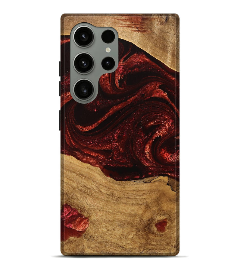 Galaxy S24 Ultra Wood Live Edge Phone Case - Brita (Red, 735610)