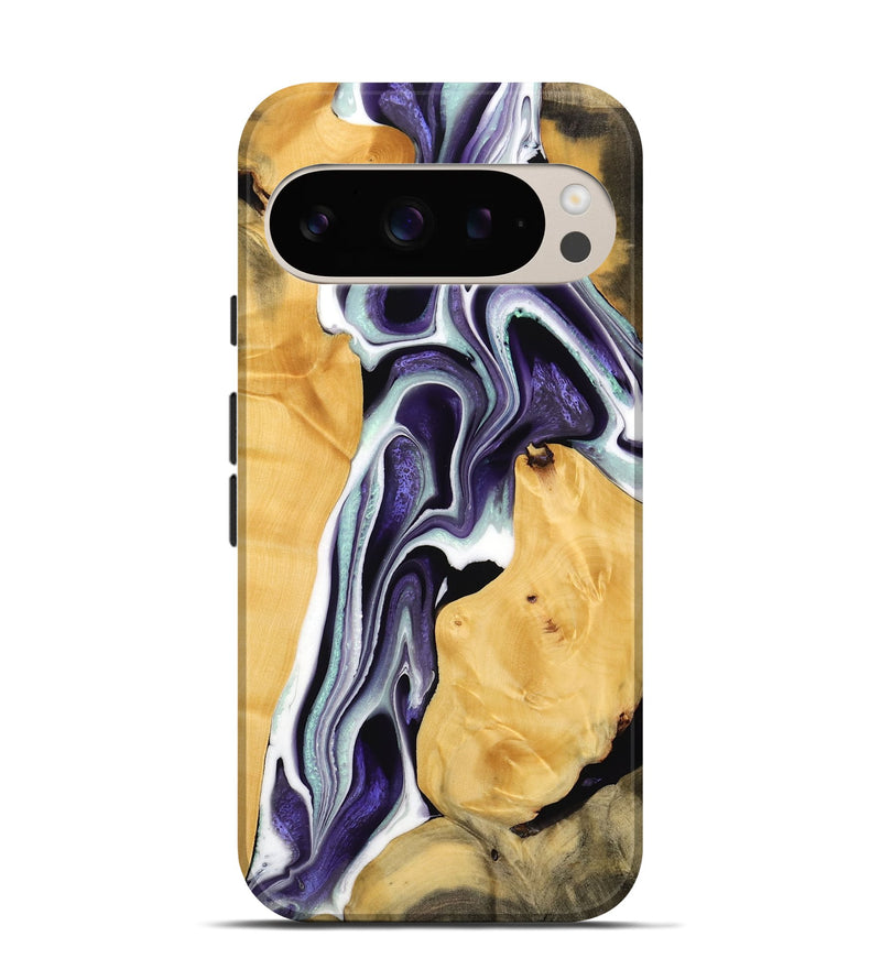 Pixel 9 Wood Live Edge Phone Case - Vicki (Purple, 735619)
