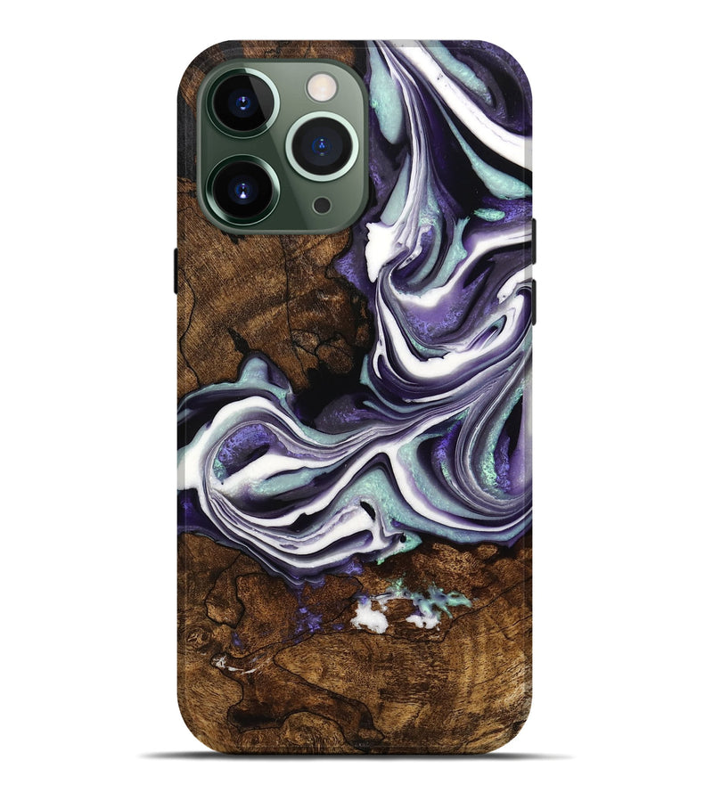 iPhone 13 Pro Max Wood Live Edge Phone Case - Jandy (Purple, 735622)