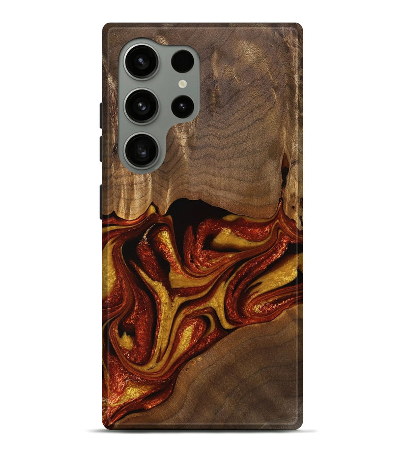 Galaxy S24 Ultra Wood Live Edge Phone Case - Kaya (Red, 735624)