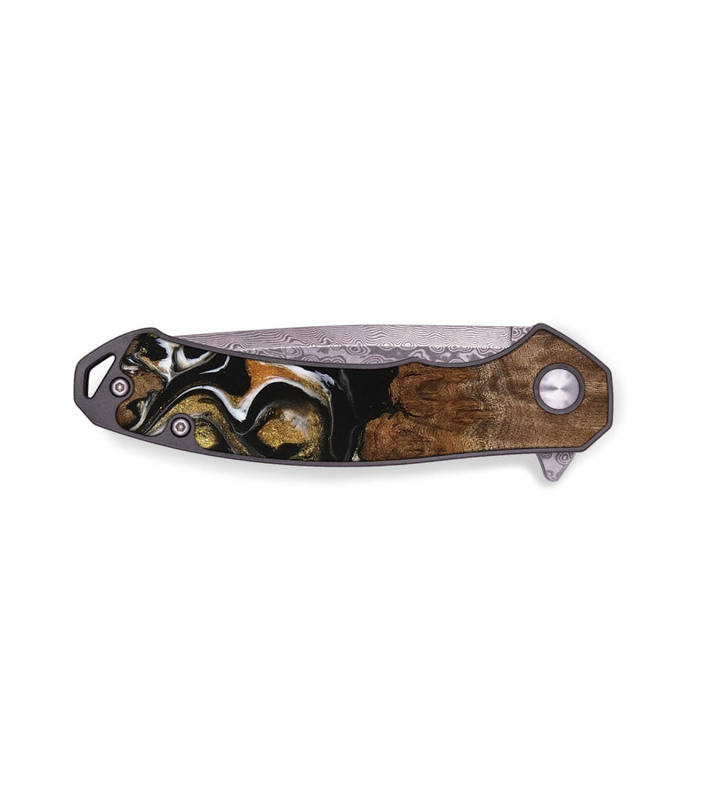 EDC Wood Pocket Knife - Shae (Black & White, 735677)