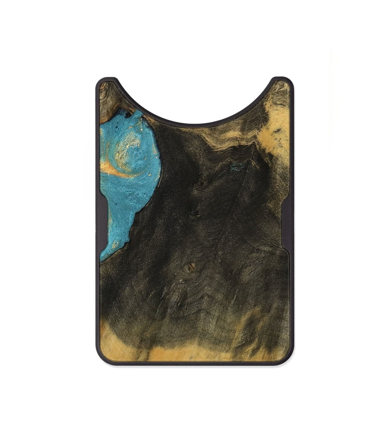 Alloy Wood Wallet - Gary (Teal & Gold, 735704)