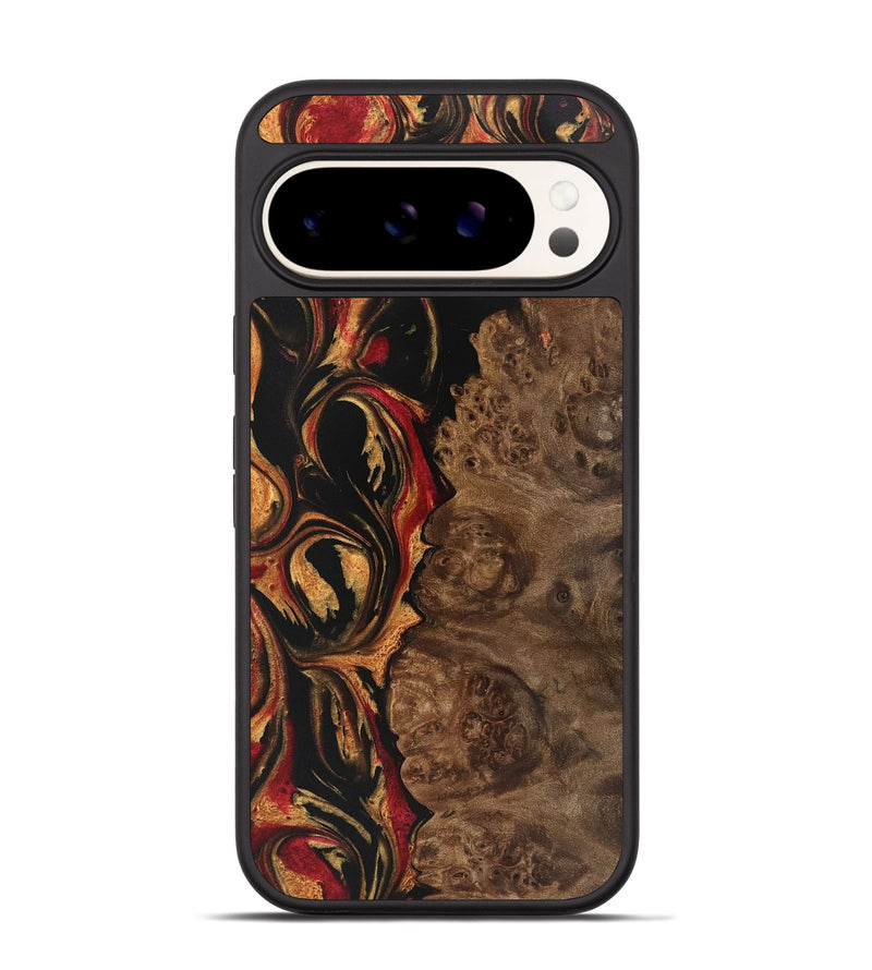Pixel 9 Wood Phone Case - Idette (Red, 735831)