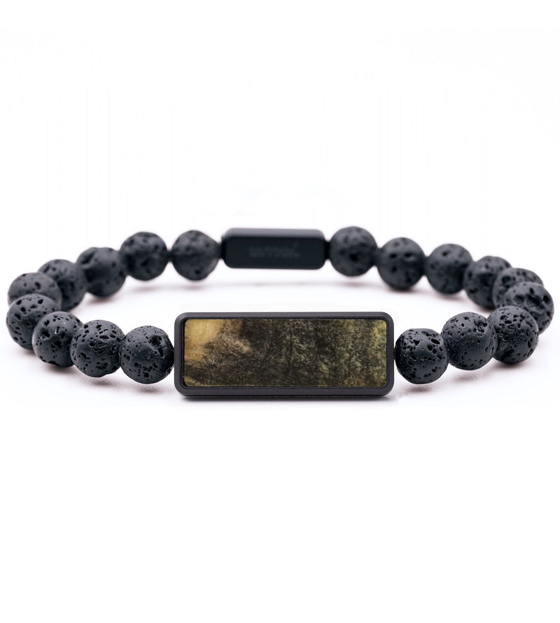 Lava Bead Wood Bracelet - Luca (Wood Burl, 736104)