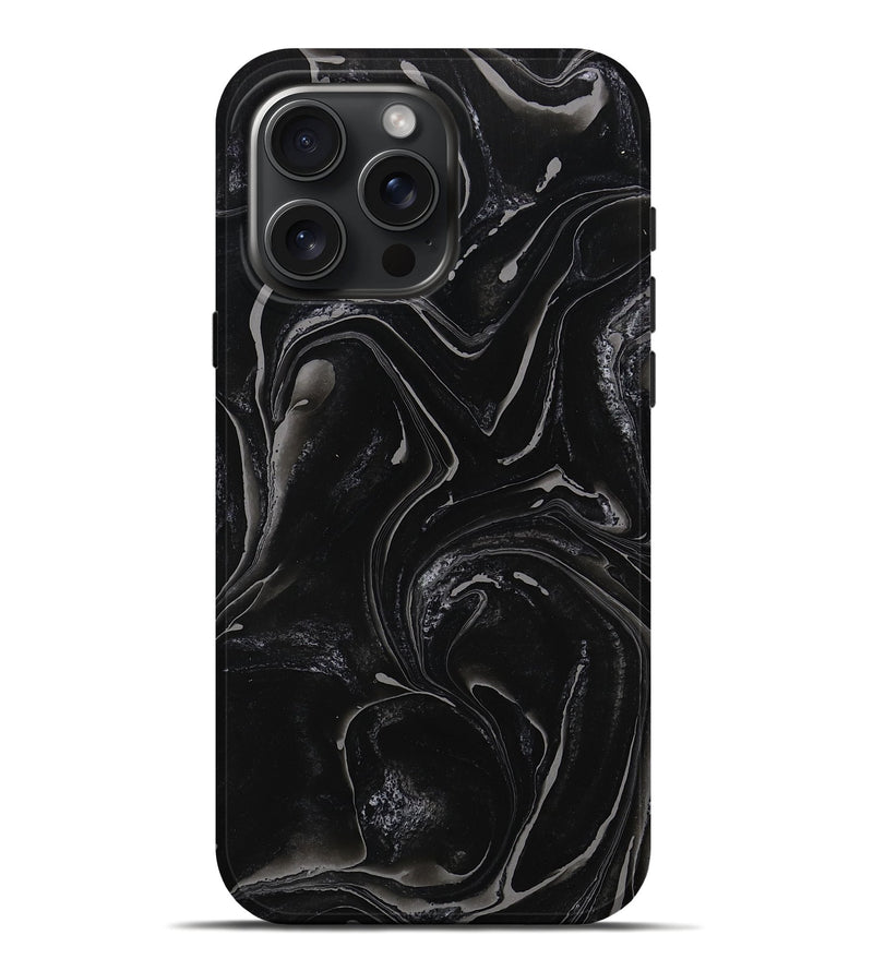 iPhone 16 Pro Max ResinArt Live Edge Phone Case - Raman (Black & White, 736354)