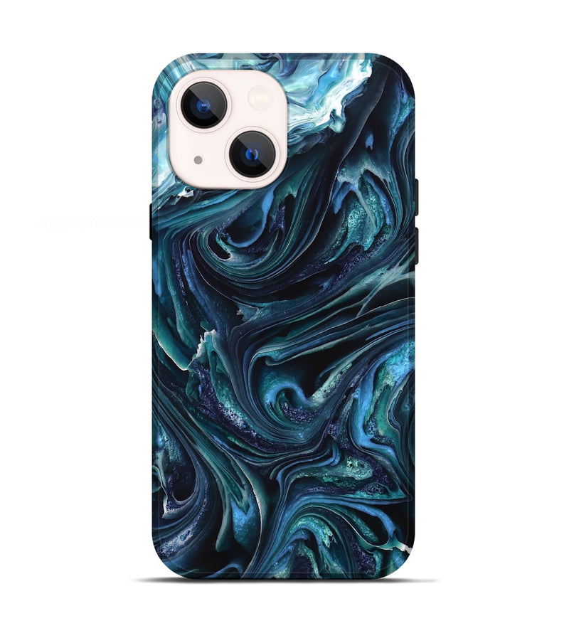 iPhone 13 ResinArt Live Edge Phone Case - Soledad (Blue, 736383)