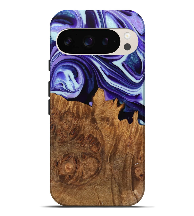 Pixel 9 Pro XL Wood Live Edge Phone Case - Mouna (Purple, 736511)