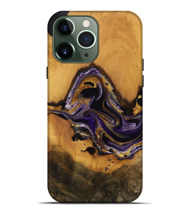 iPhone 13 Pro Max Wood Live Edge Phone Case - General (Purple, 736512)