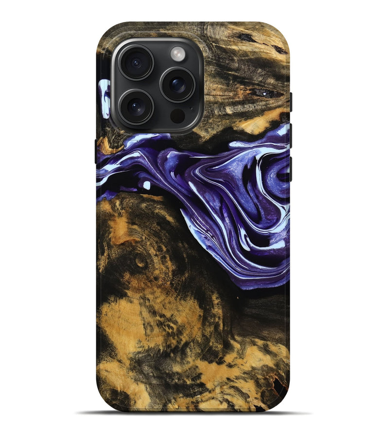 iPhone 16 Pro Max Wood Live Edge Phone Case - Infant (Purple, 736514)