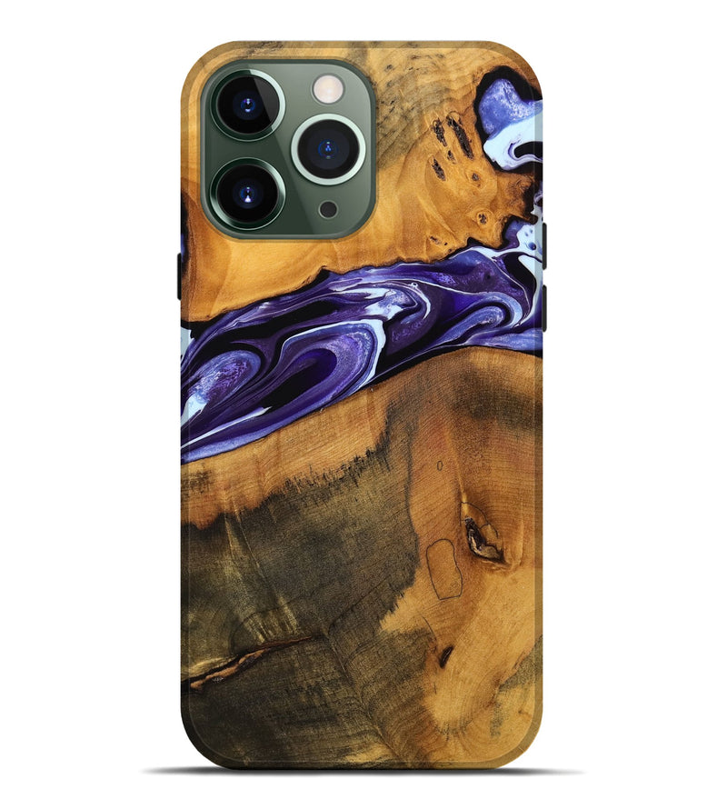iPhone 13 Pro Max Wood Live Edge Phone Case - Ronny (Purple, 736518)