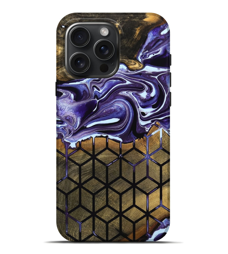 iPhone 16 Pro Max Wood Live Edge Phone Case - Melissa (Pattern, 736528)