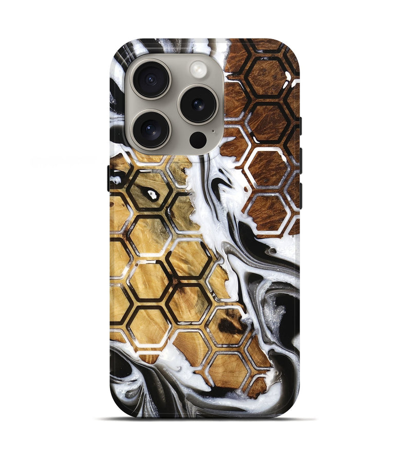 iPhone 16 Pro Wood Live Edge Phone Case - Freddi (Pattern, 736529)