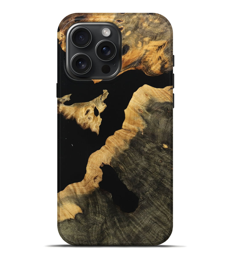 iPhone 16 Pro Max Wood Live Edge Phone Case - Kuldip (Wood Burl, 736575)