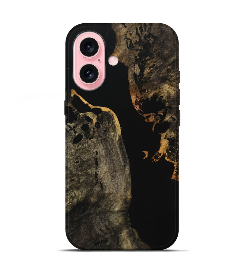 iPhone 16 Wood Live Edge Phone Case - Meggan (Wood Burl, 736577)
