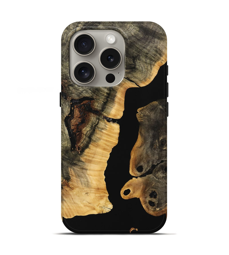 iPhone 16 Pro Wood Live Edge Phone Case - Jared (Wood Burl, 736579)