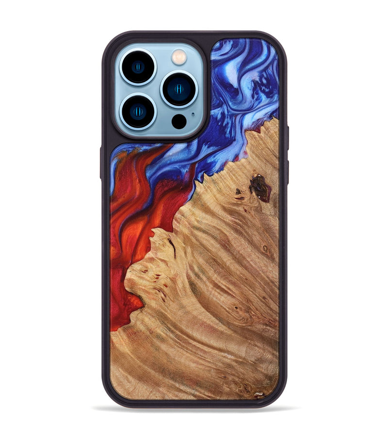 iPhone 14 Pro Max Wood Phone Case - Velvet (Fire & Ice, 736621)