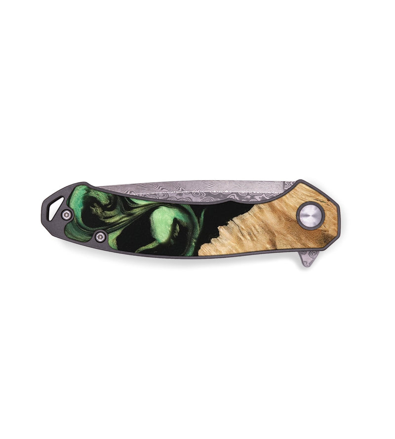 EDC Wood Pocket Knife - Denice (Green, 736685)
