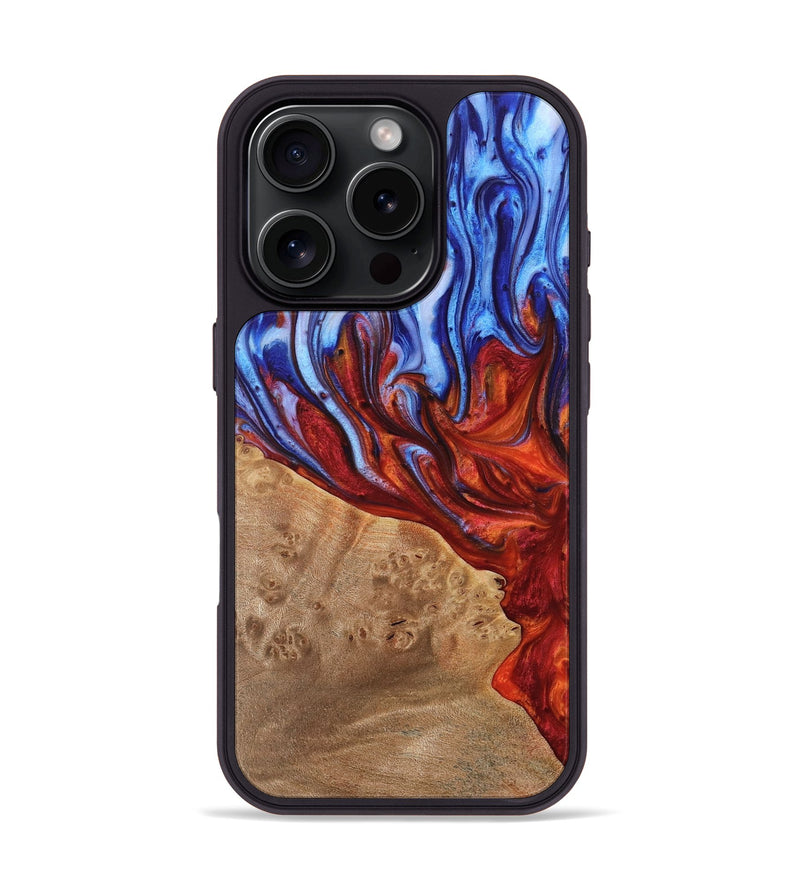 iPhone 16 Pro Wood Phone Case - Gena (Fire & Ice, 736819)